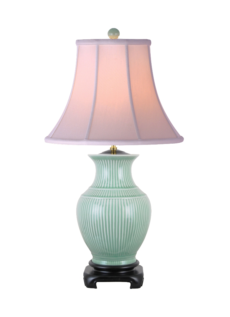 Celadon Ribbed Lamp The Shade, Best 3 Way Table Lamps Singapore