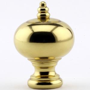 Polished Brass Ball with Beaded Crown