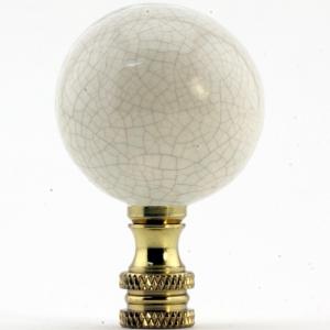 Porcelain Sphere- Ivory Crackle